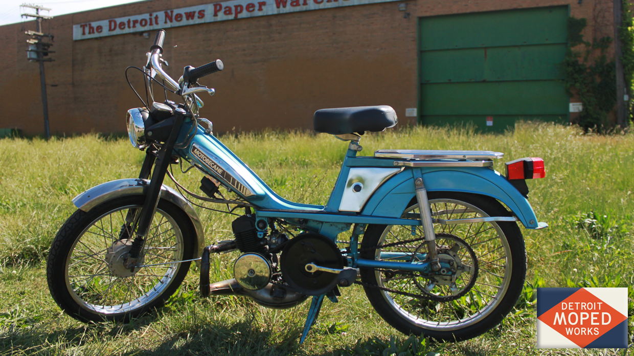 1978 Blue Motobecane Mobylette 50V (SOLD) — Detroit Moped Works