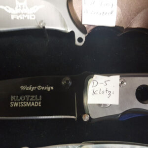 D5 – Silver handle knife black 3.5″ blade