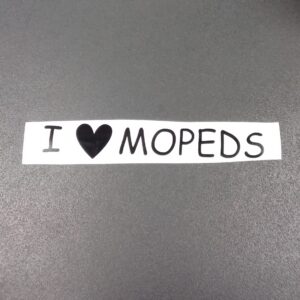 I Heart Mopeds decal