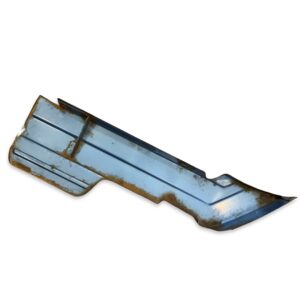 Garelli Side Panel/Floor Board-Retro Blue-Rusty (Used)