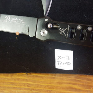 KN1002 – Black stiletto folding knife 3.5″ blade