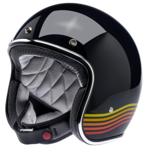 Biltwell Bonanza Gloss Black Spectrum Helmet