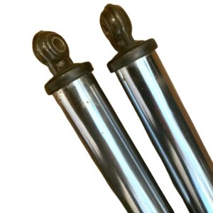 304mm Black Plastic and Chrome Shocks for Mopeds (used)