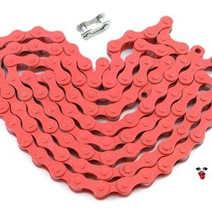 red 1/8″ bicycle chain – 112 links”
