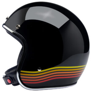 Biltwell Bonanza Gloss Black Spectrum Helmet