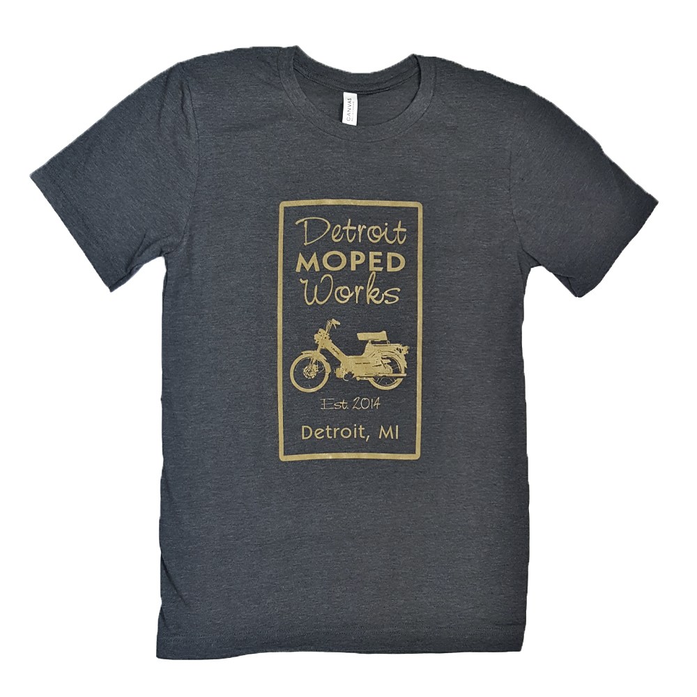 Gray N’ Gold Detroit Moped Works T-Shirts!