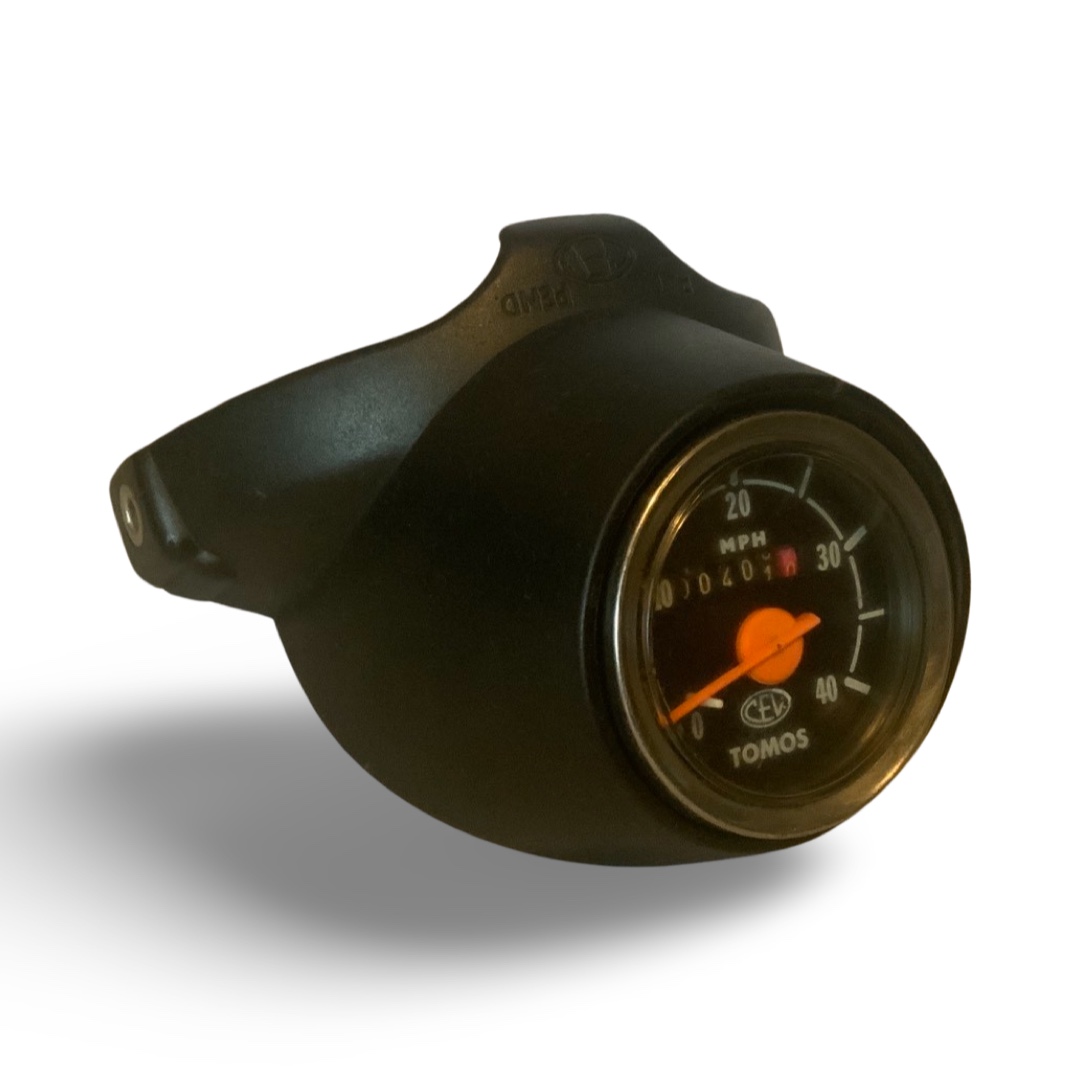 Original CEV Tomos Speedometer & Cowl (USED)