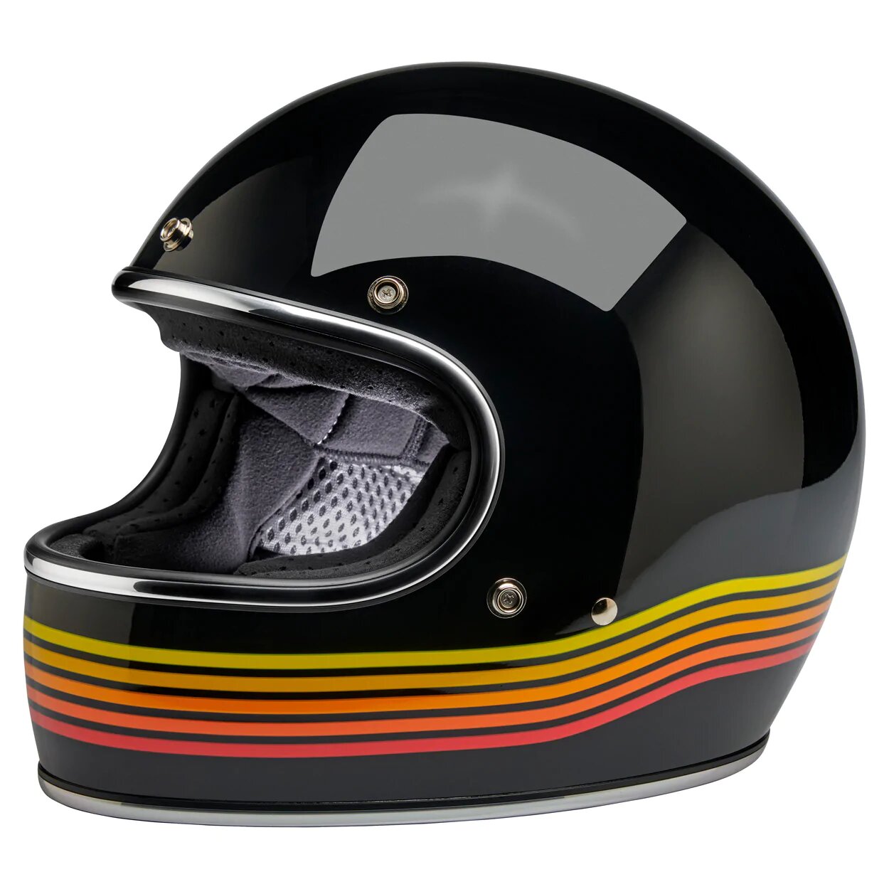 Biltwell Gringo – Gloss Black Spectrum – ECE Helmet