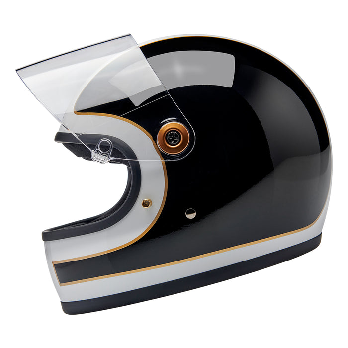 Biltwell Gringo S – Gloss White / Gloss Black Tracker – ECE Helmet